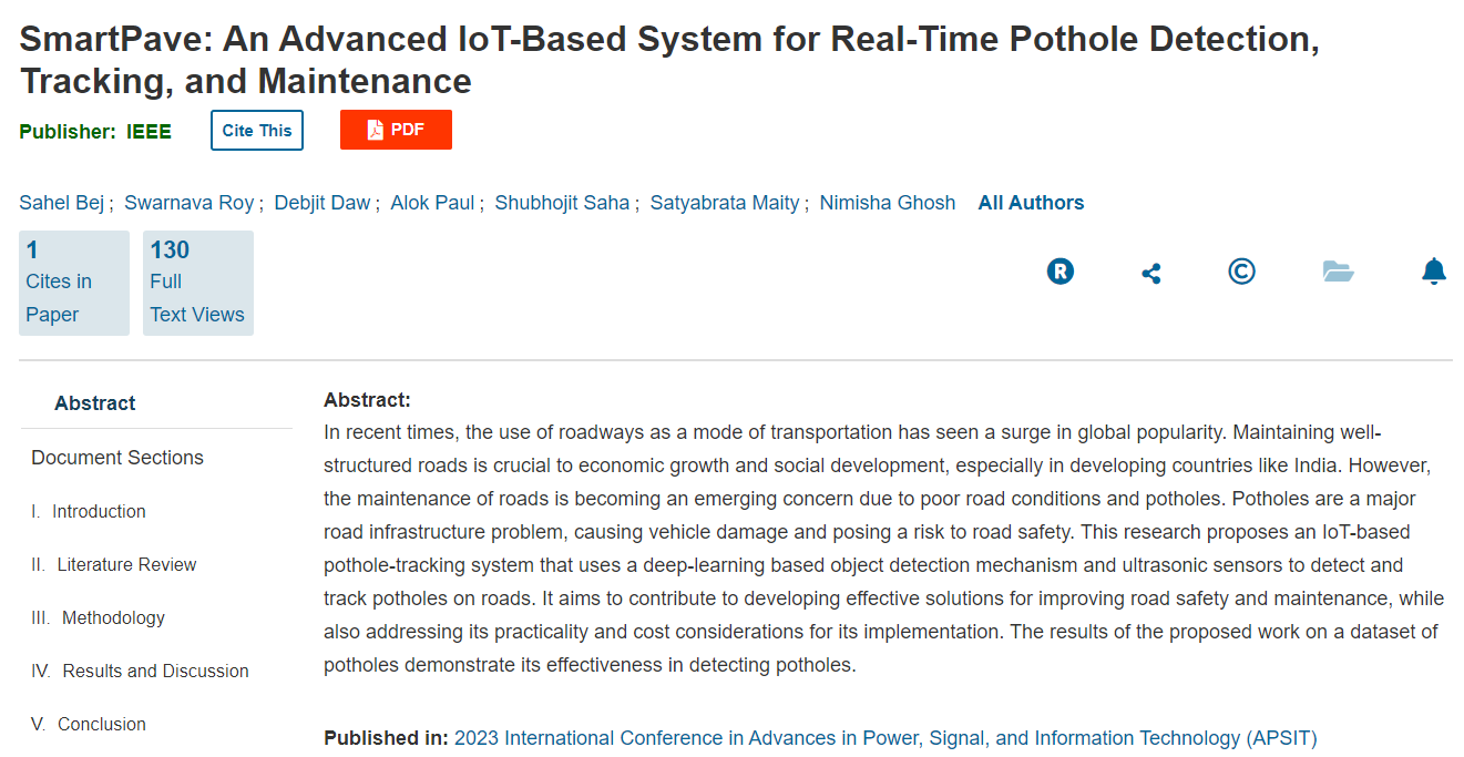 SmartPave: An Advanced IoT-Based System for Real-Time Pothole Detection, Tracking, and Maintenance